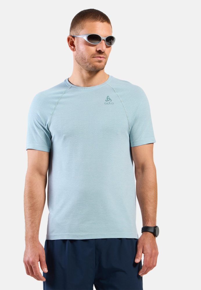 Odlo Essential Seamless Lauf-T-Shirt für Herren - Training, Running - blau, XXL