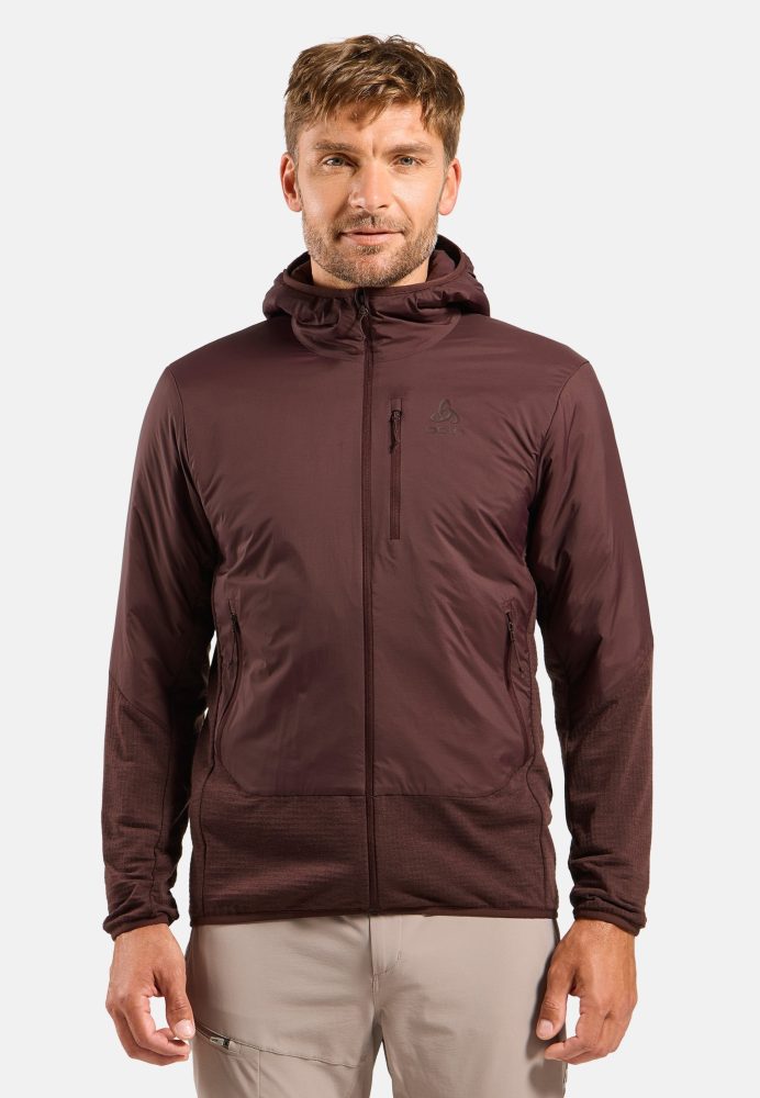 Odlo Ascent Hybrid Isolationsjacke für Herren - Wandern - maron, S