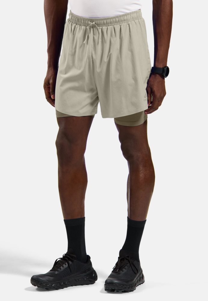 Odlo Zeroweight 5 Inch 2-In-1 Laufshorts für Herren - Training, Running - grau, S