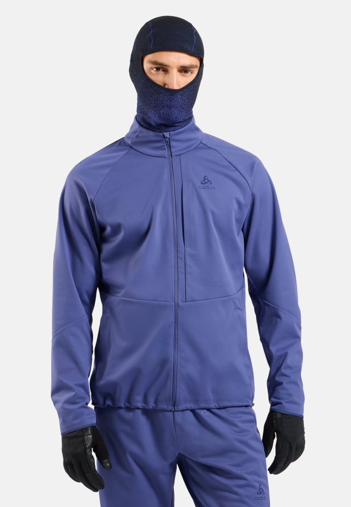 Odlo Zeroweight Elite Windproof Langlaufjacke für Herren - Skilanglauf - lila, L