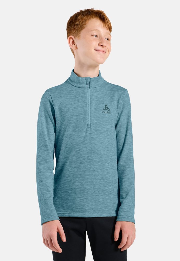 Odlo Berra Mid Layer Half-Zip für Kinder - Ski & Snow - blau, 104