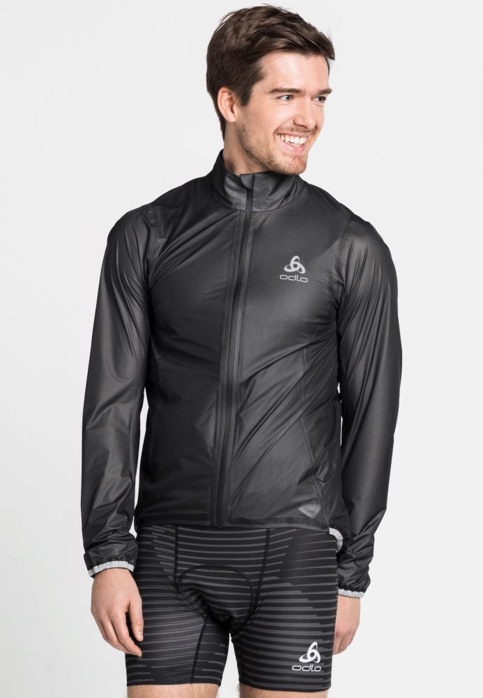 Odlo Wasserdichte Zeroweight DD Radjacke für Herren - Radsport - schwarz, S