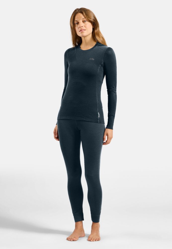 Odlo Merino 200 Base Layer Set für Damen - Wandern, Ski & Snow - marineblau, L