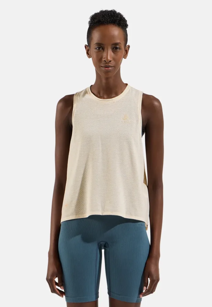 Odlo Essential Linencool Lauf-Tank für Damen - Training, Running - beige, XS