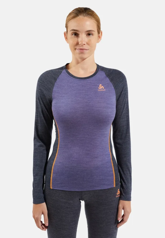 Odlo Natural Performance Wool 150 Base Layer Shirt für Damen - Wandern, Ski & Snow - grau, XS