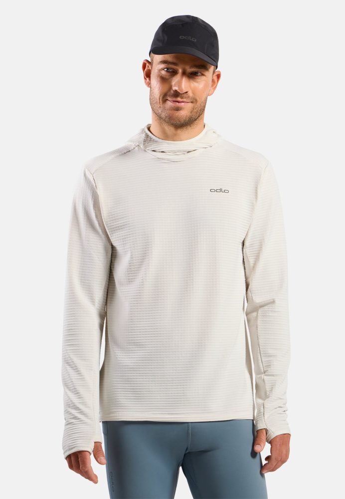 Odlo Essential Thermal Lauf-Hoodie für Herren - Trail Running, Running - grau, M