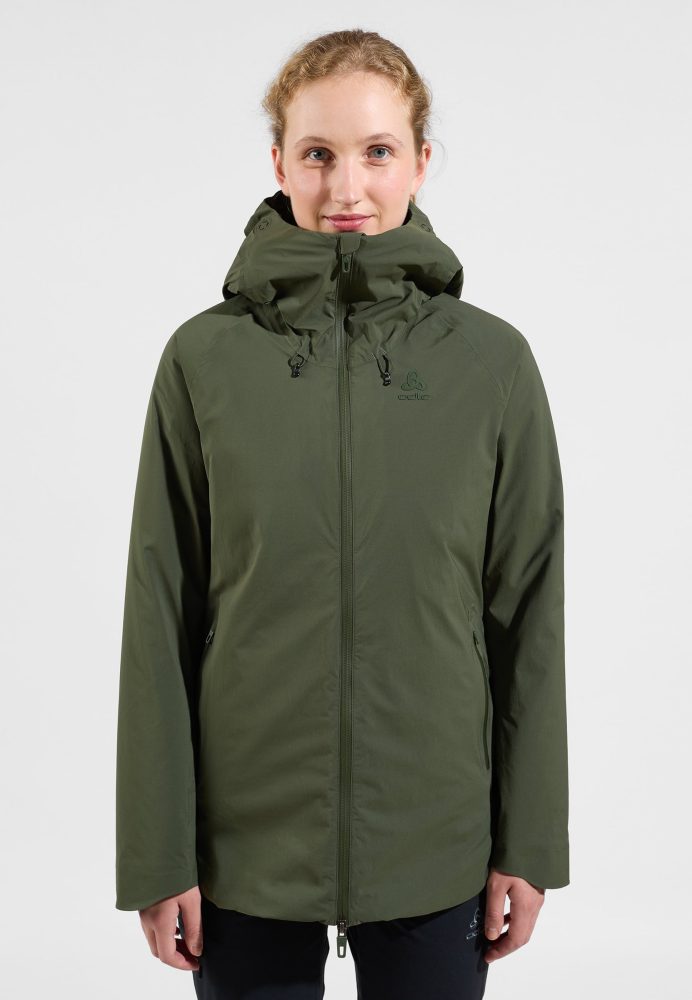 Odlo Ascent S-Thermic Waterproof Isolationsjacke für Damen - Wandern, Casual Comfort - grün, XS