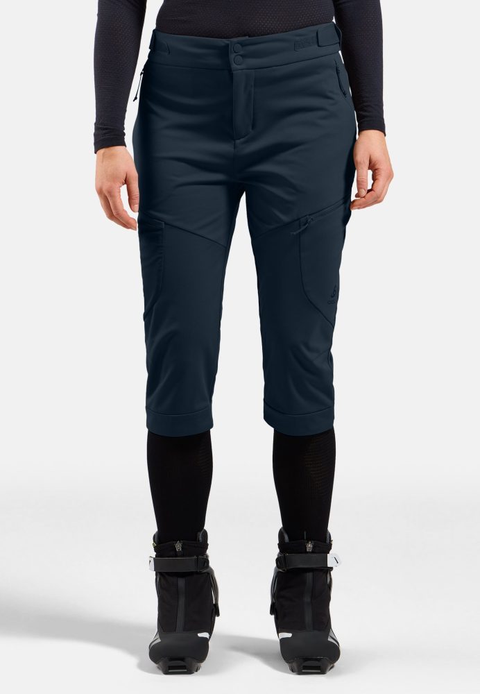 Odlo Zeroweight Windproof Kb Langlauf-Knickerbocker für Damen - Skilanglauf - blau, S