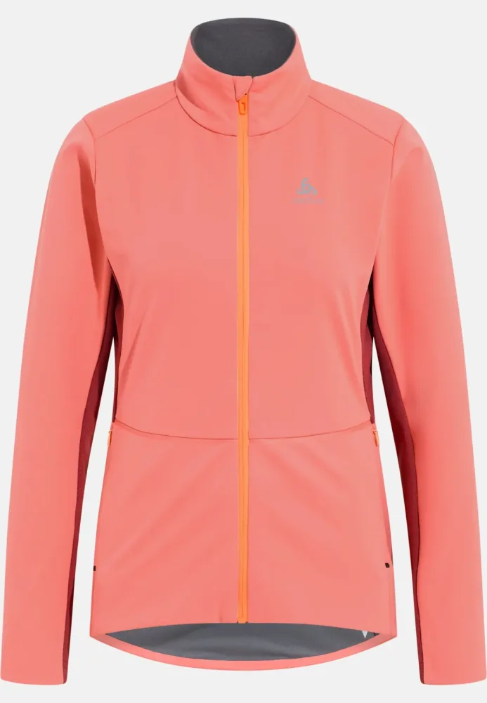 Odlo Markenes Langlaufjacke für Damen - Skilanglauf - rot, L