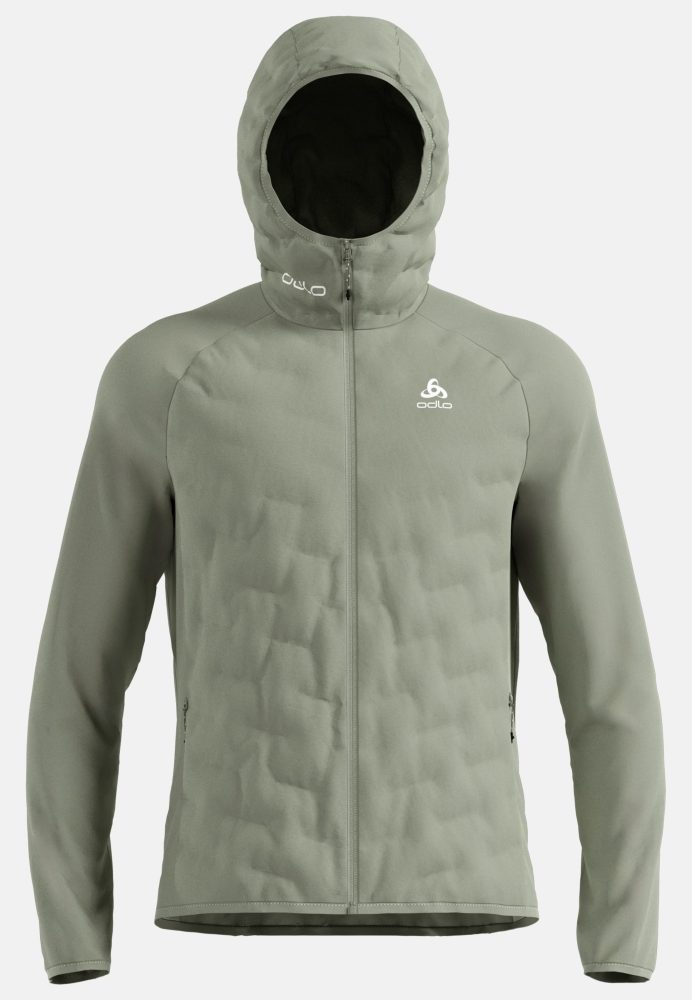 Odlo Zeroweight Insulator Langlauf-Hoodie Full-Zip für Herren - Skilanglauf - grün, XL