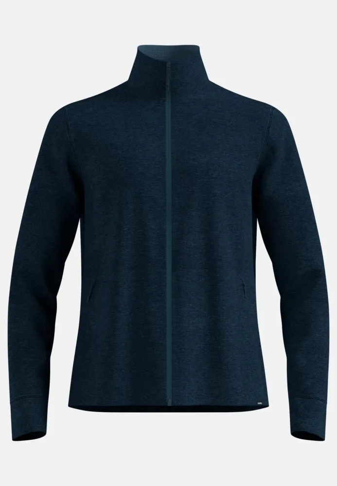 Odlo Grid Fleece Mid Layer Full-Zip für Herren - Wandern - marineblau, XL