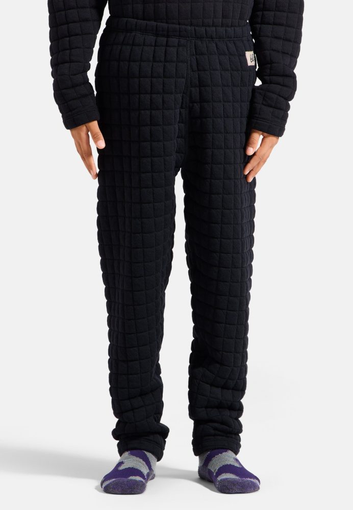 Odlo Quilted Base Layer Tights für Kinder - Ski & Snow, Casual Comfort - schwarz, 116