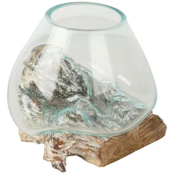 Darimana Glas auf Kaffeewurzel white wash