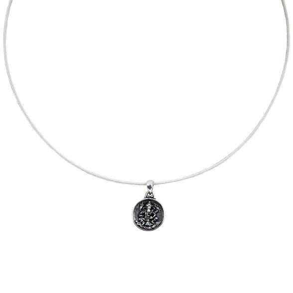 Anhänger OM+Ganesha 925 Sterling Silber mit Reif