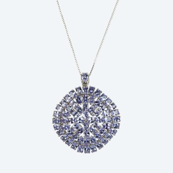 Anhänger+Kette  925 Silber AAATansanit