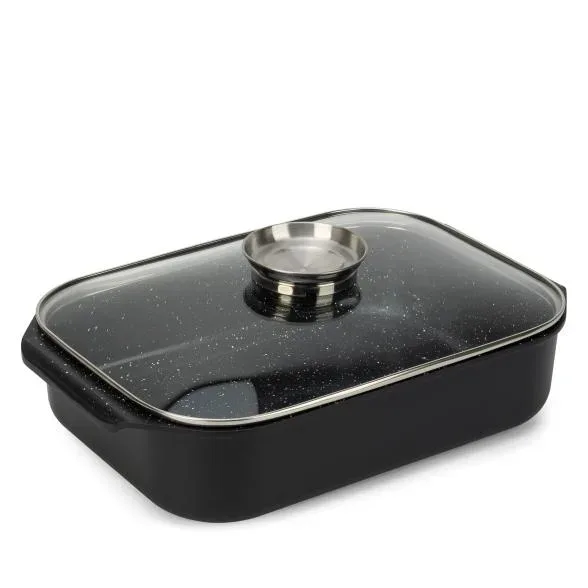KING® Bräter Aluguss schwarz ca. 40 x 26 cm