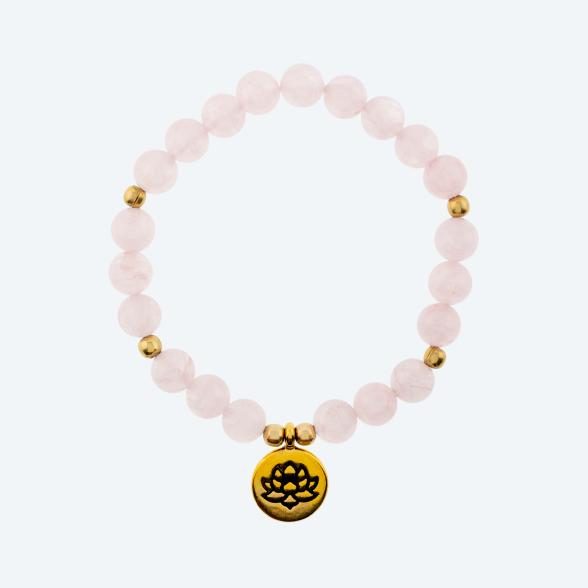 Flex-Armband Rosenquarz Charm