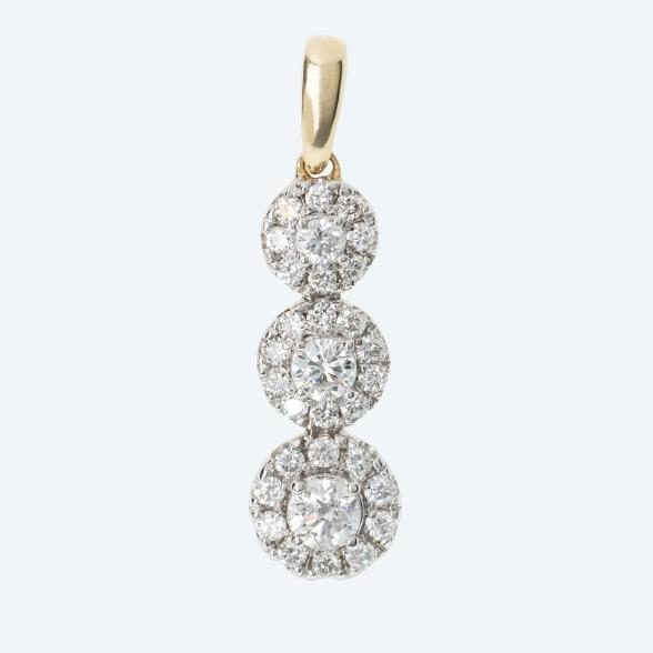 LG Anhänger 585 Gelbgold Brillanten