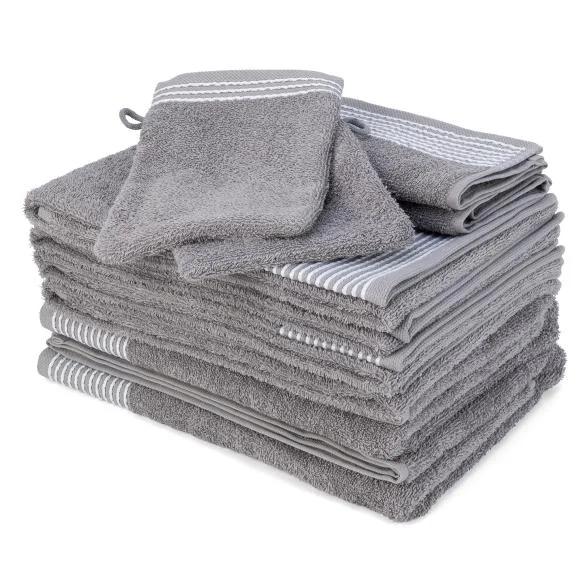 XXL-Frottierset 10tlg. grau