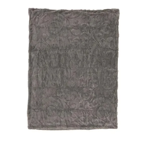 Kuscheldecke Ornament grau 130x160cm