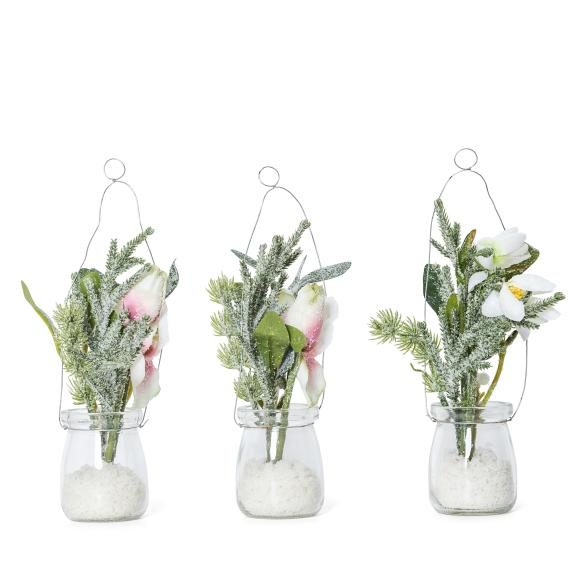Christrosen und Schneeglöckchen Set 3tlg.