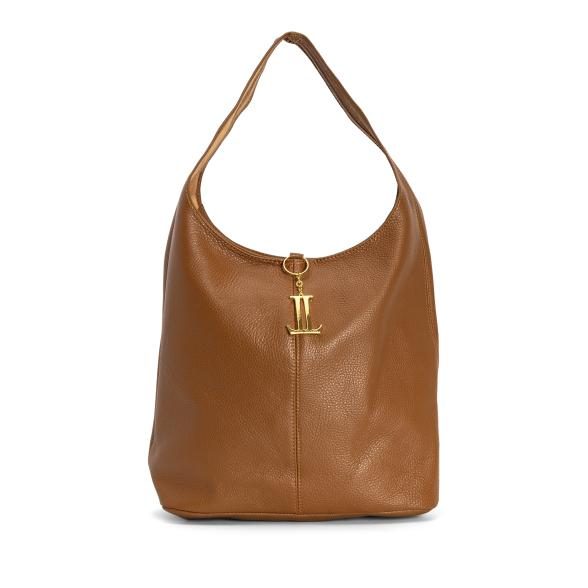 Luca Lorenzo Schultertasche braun mit Prägung