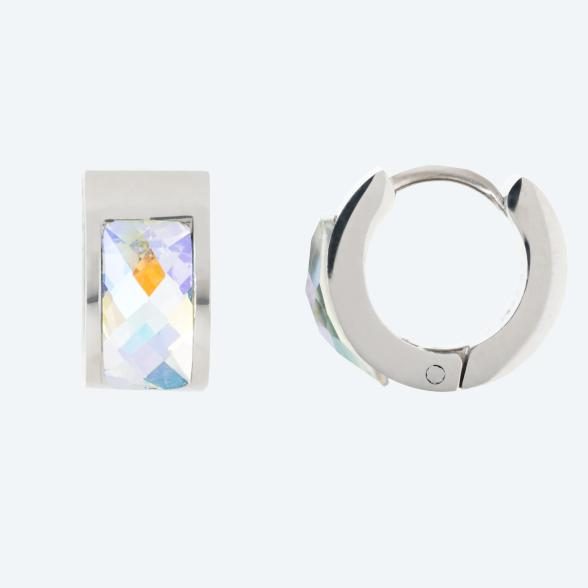 Steelura Creolen Edelstahl Regenbogen