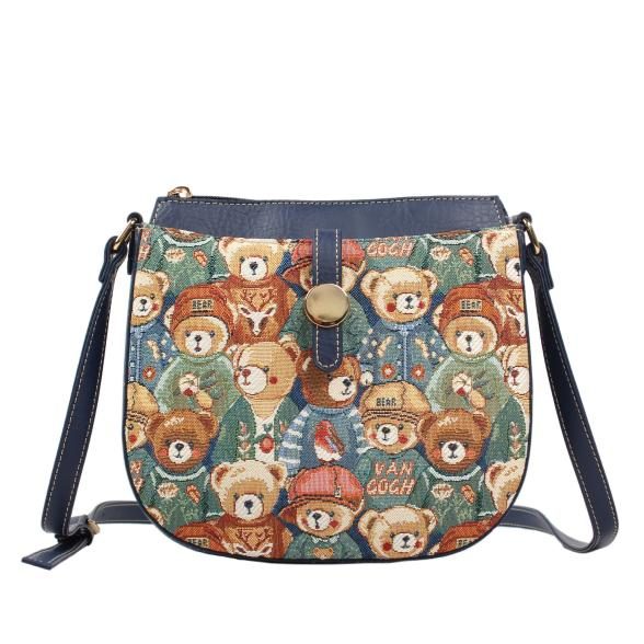 Henney Bear Handtasche blau/multicolor