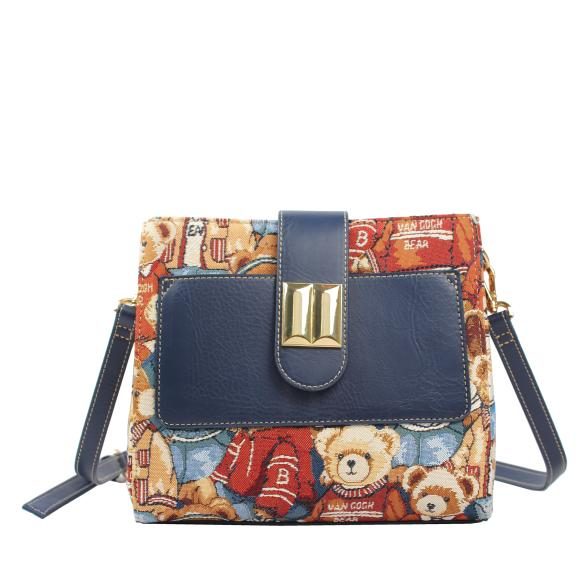 Henney Bear Handtasche blau/multicolor