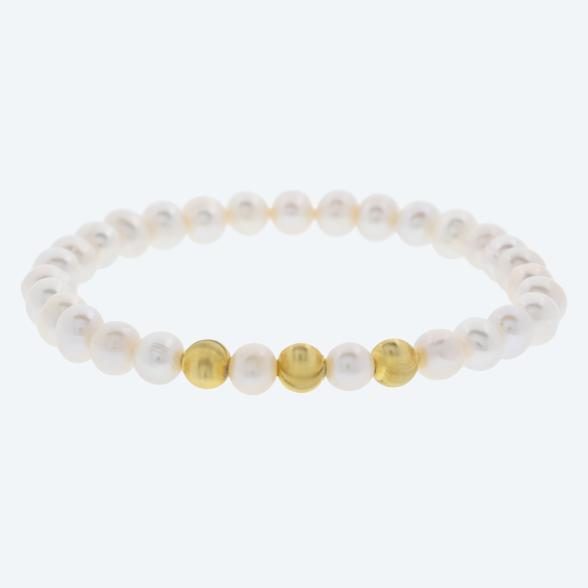 Armband Süßwasserzuchtperlen weiß
