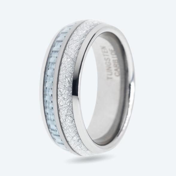 Ring Wolfram-Karbid Carbon Inlay