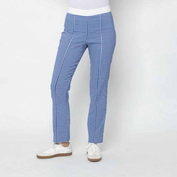 Perfectly JU Hose 'Liva' Regular blau/ weiß