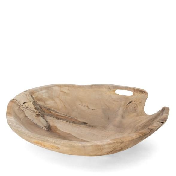 Teakholz-Schale mit Griffen
