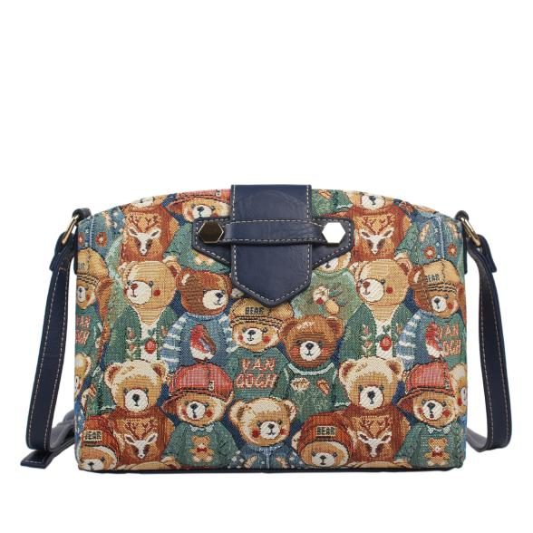 Henney Bear Umhängetasche blau/multicolor