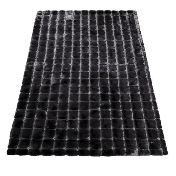Felldecke Deluxe Karos 150x200cm braun