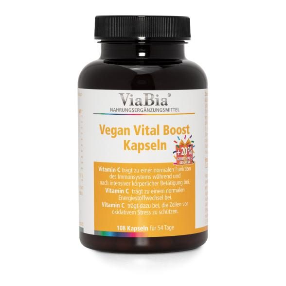 ViaBia Vegan Vital Boost + 20% - 108 Kapseln