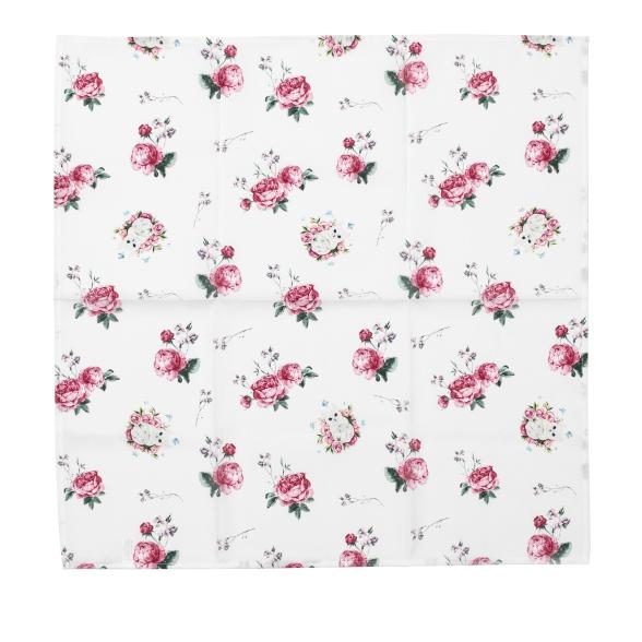 Mitteldecke Katze Rosen 85x85cm