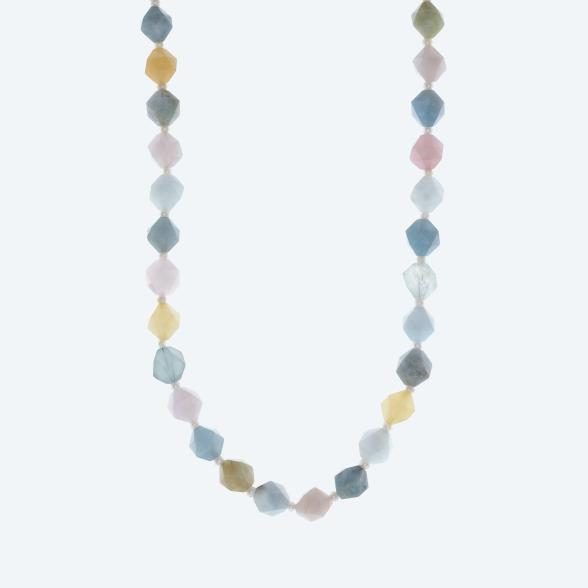 Collier Aquamarin, Morganit Magnetverschluß