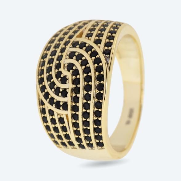 Ring 925 Silber vergoldet Spinell