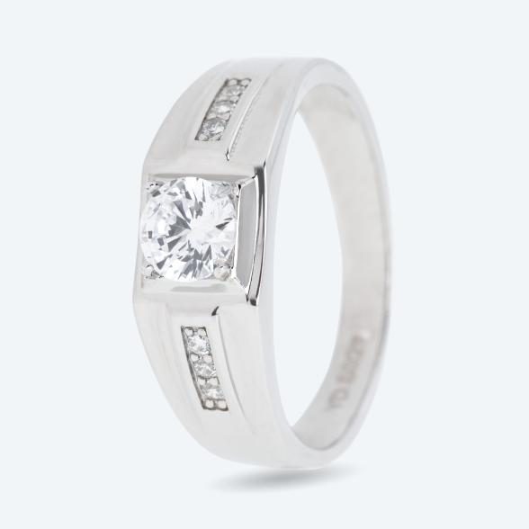 Ring 925 rhodiniert Zirkonia