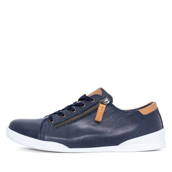 Andrea Conti Damen Ledersneaker dunkelblau