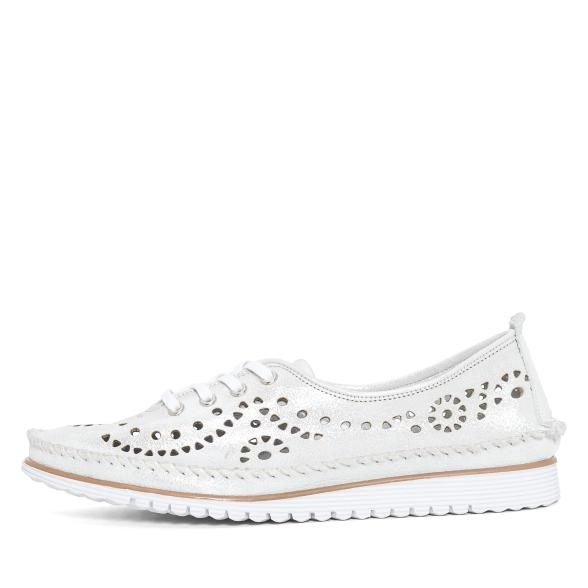 Andrea Conti Damen Lederslipper silber
