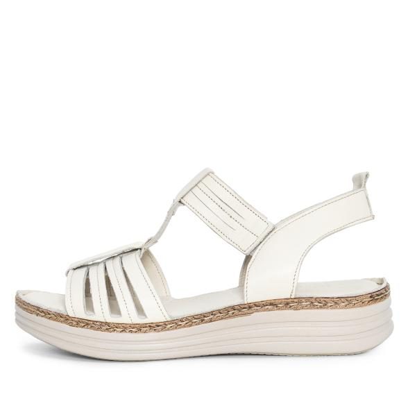 Andrea Conti Damen Ledersandalen creme