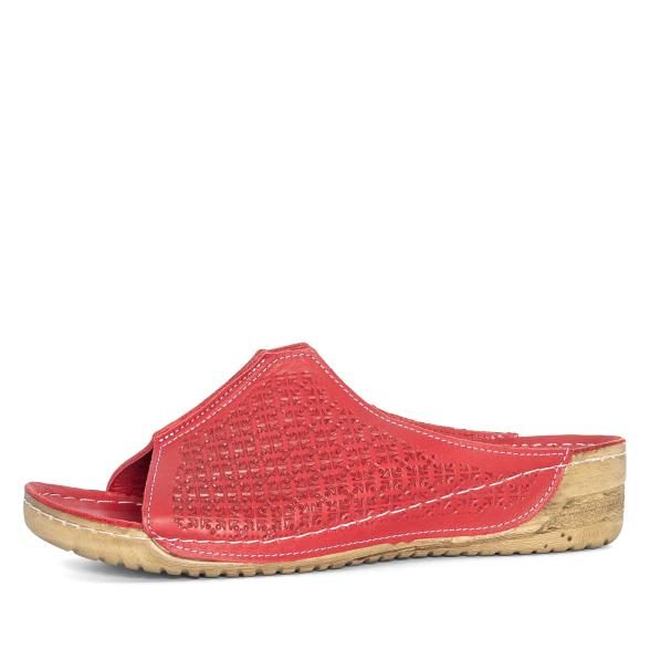 Andrea Conti Damen Lederpantolette chilli