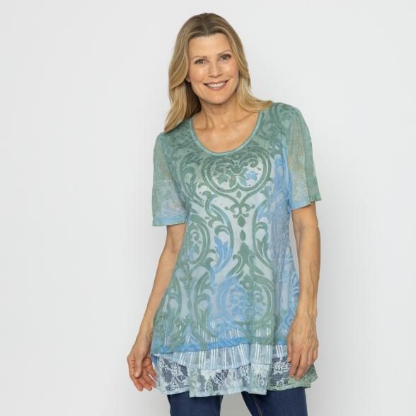 TRENDS by J. Leibfried Shirt oliv/hellblau