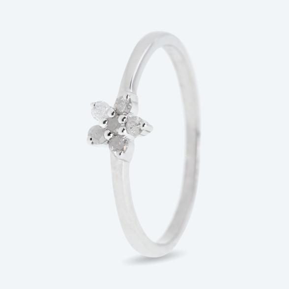 Ring 925 Silber rhodiniert Brillanten