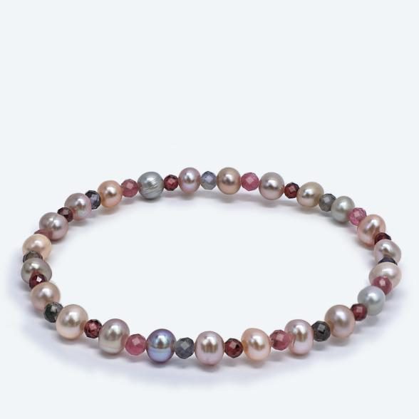 Armband SWZPerlen, Turmalin, Iolith, Granat