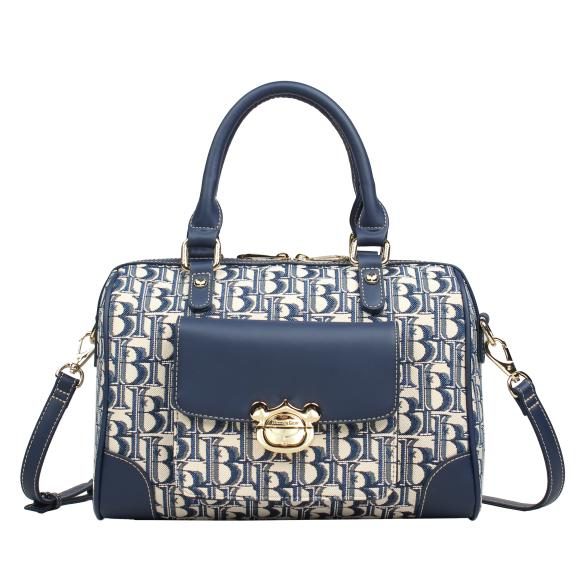 Henney Bear Henkeltasche blau/creme