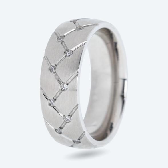 Ring Edelstahl Zirkonia