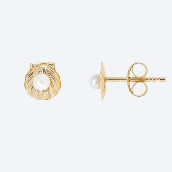 Ohrstecker 375 Gelbgold Süsswasserzuchtperle